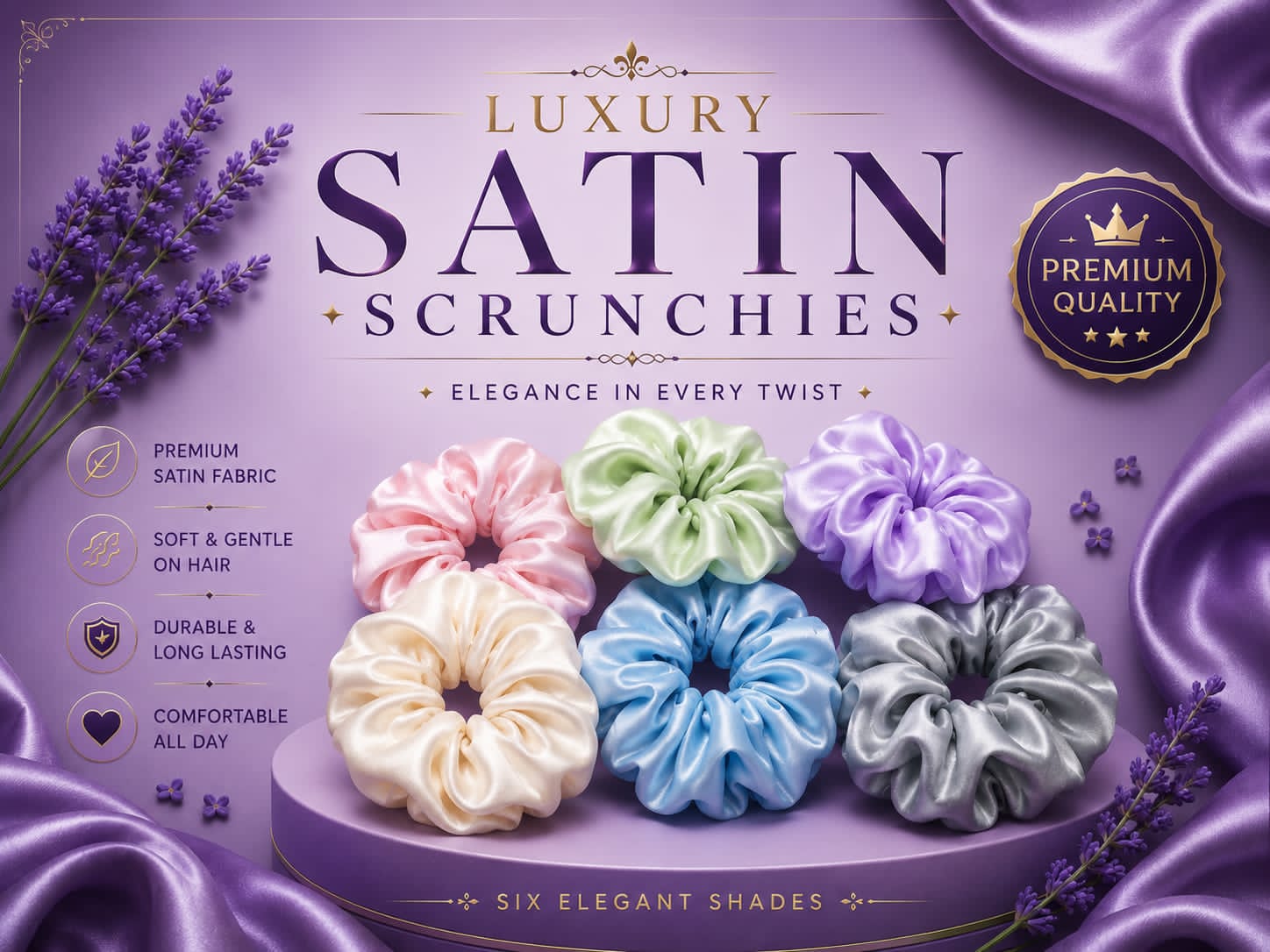 Luxury Satin Scrunchies